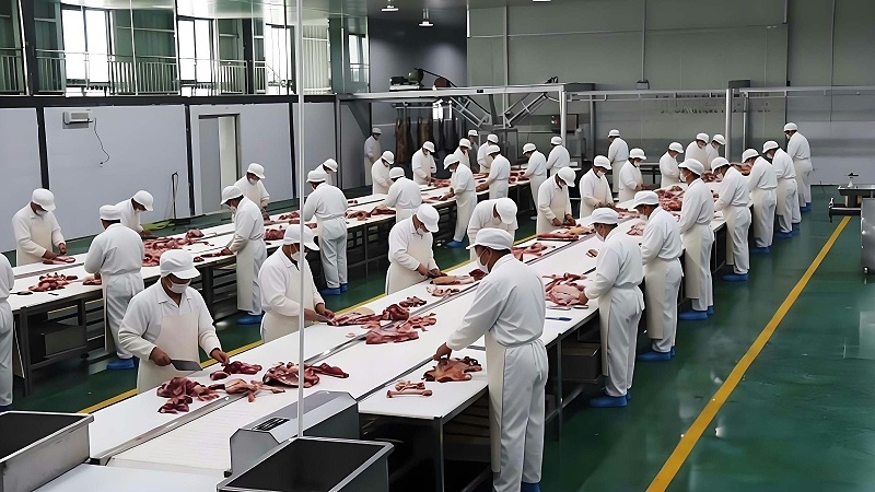 屠宰厂生产车间选用水性聚氨酯砂浆地坪漆