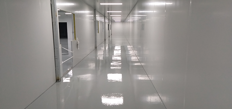 口罩防护服无尘净化车间环氧地坪漆