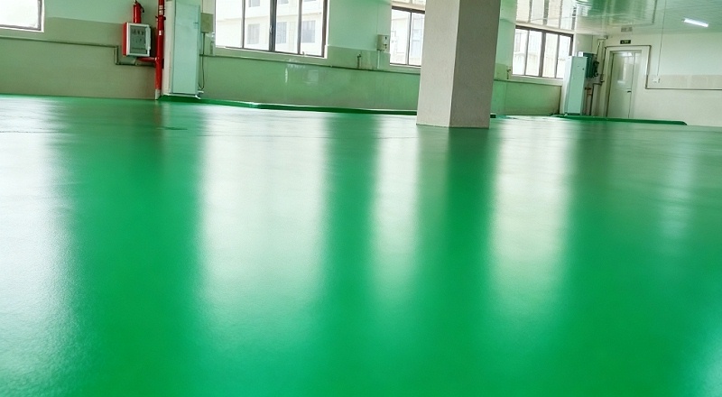 装卸区选用“地卫士”环氧超耐磨防滑地坪漆完工效果图