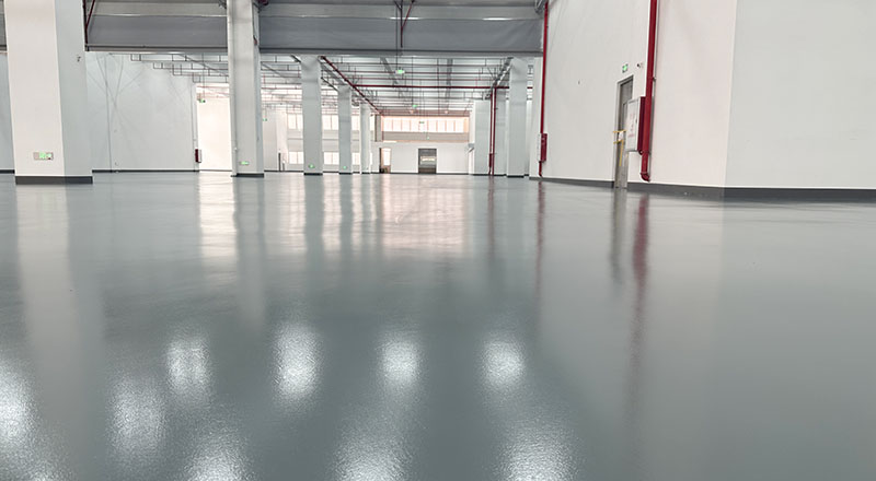 中山某纺织业有限公司“地卫士”聚氨酯超耐磨地坪漆完工图一角