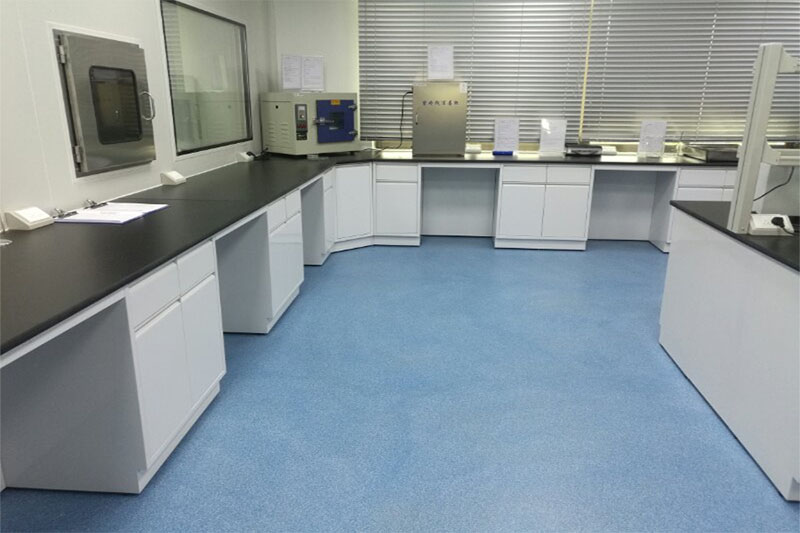 地卫士环氧彩砂自流平地坪漆实验室完工效果图