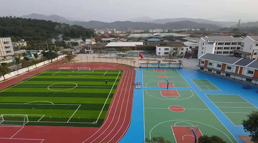 水性硅PU地坪漆运动场地坪完工效果图 水性硅PU地坪漆运动场地坪完工效果图