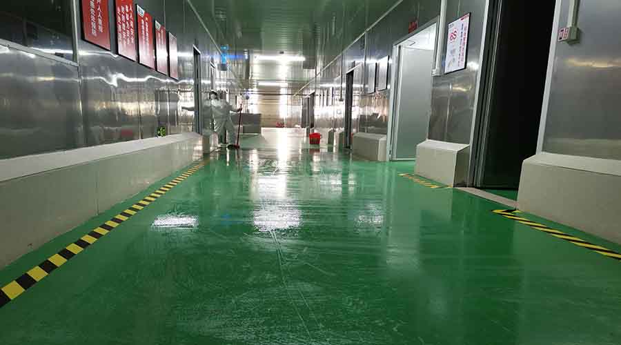 地卫士高性能水性聚氨酯砂浆自流平地坪漆在通道的应用 地卫士高性能水性聚氨酯砂浆自流平地坪漆在通道的应用